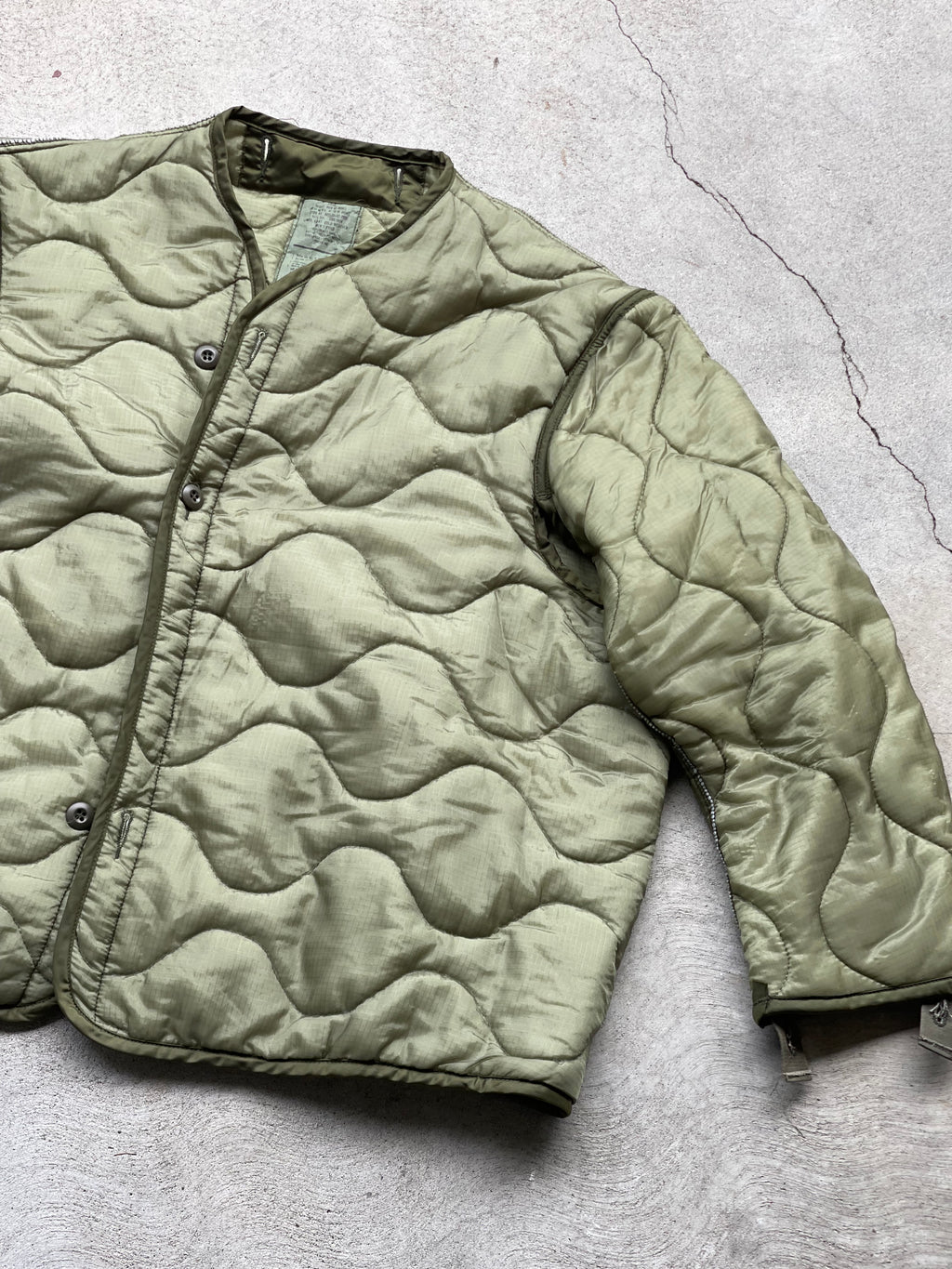 Vintage Military Liner Jacket ( GREEN ) - L