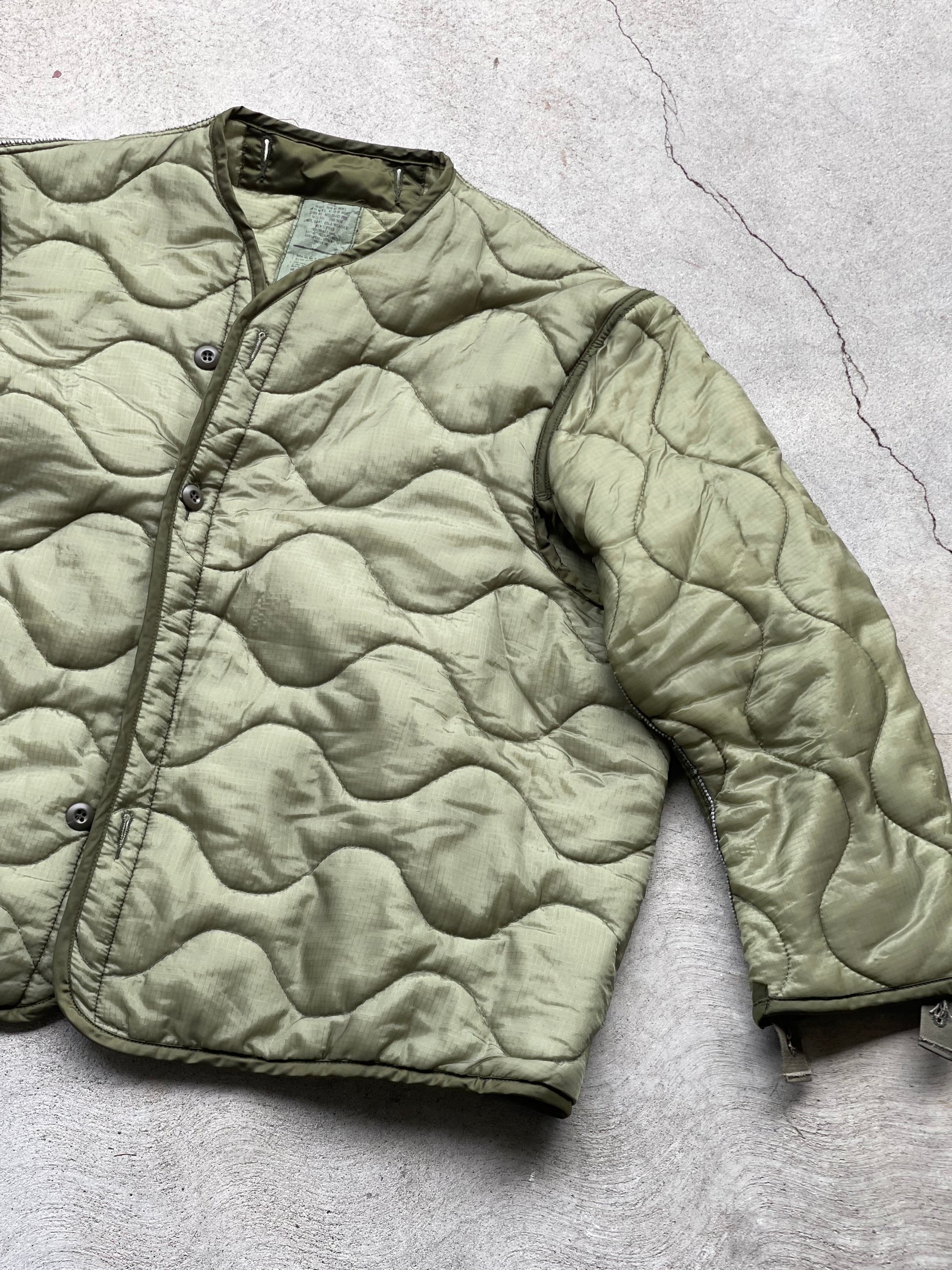 Vintage Military Liner Jacket ( GREEN ) - L