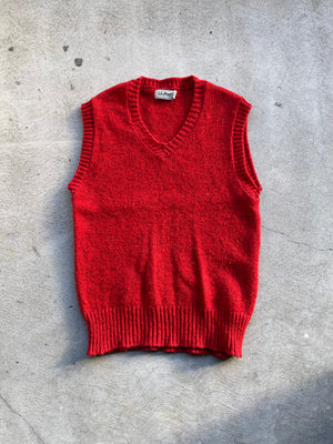 Vintage Wool Blend Sweater Vest RED - L
