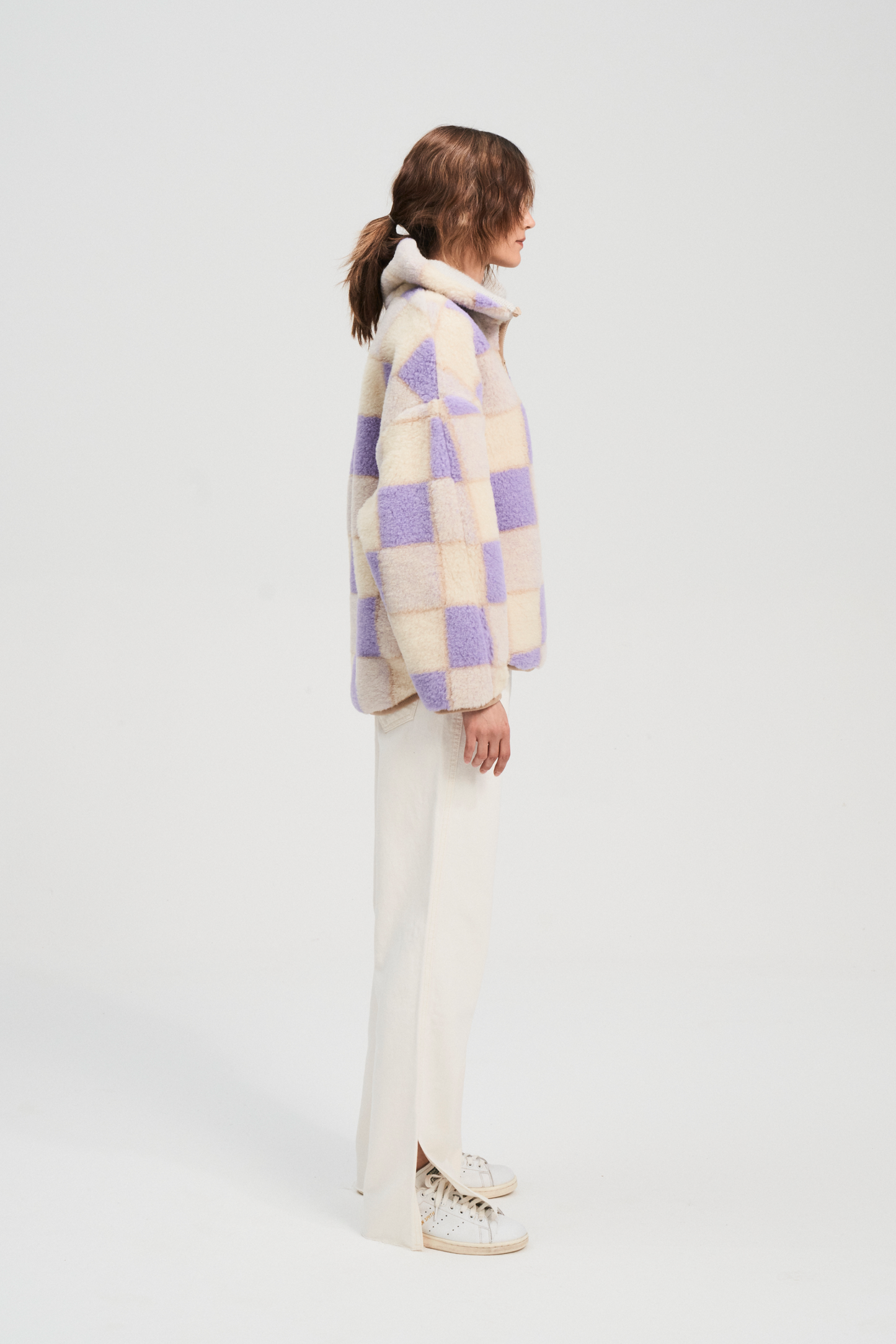 *PRE ORDER* Alwero Wool Pullover in LILAC CHECK - ( select size )