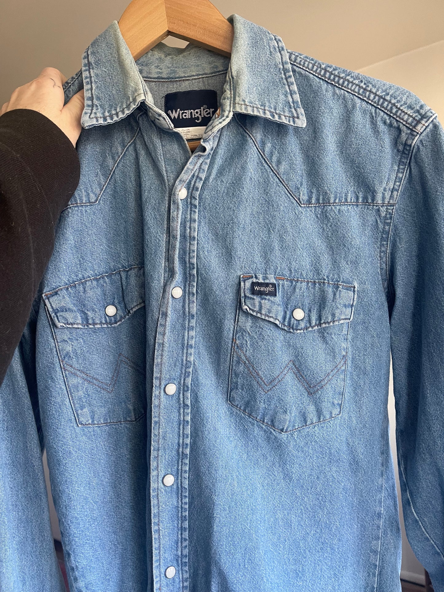 Vintage Wrangler Snap Chambray - M/L