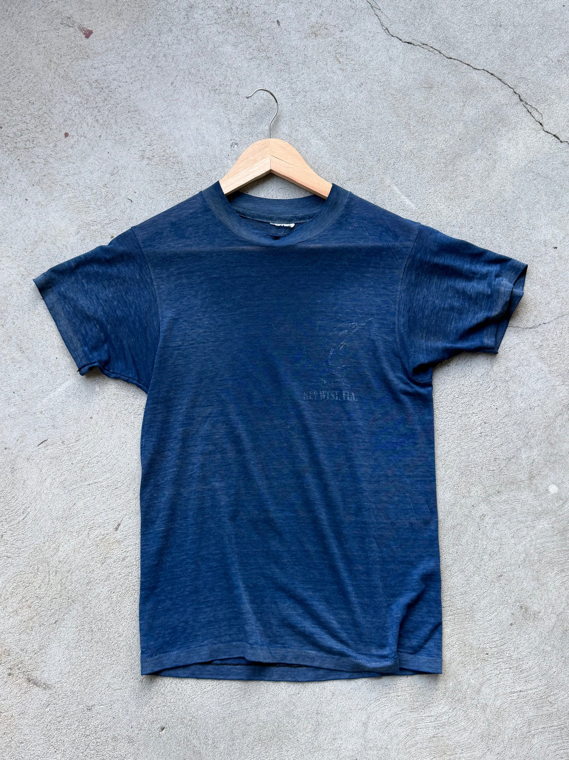 Vintage Paper Thin "Key West" Tee NAVY - S