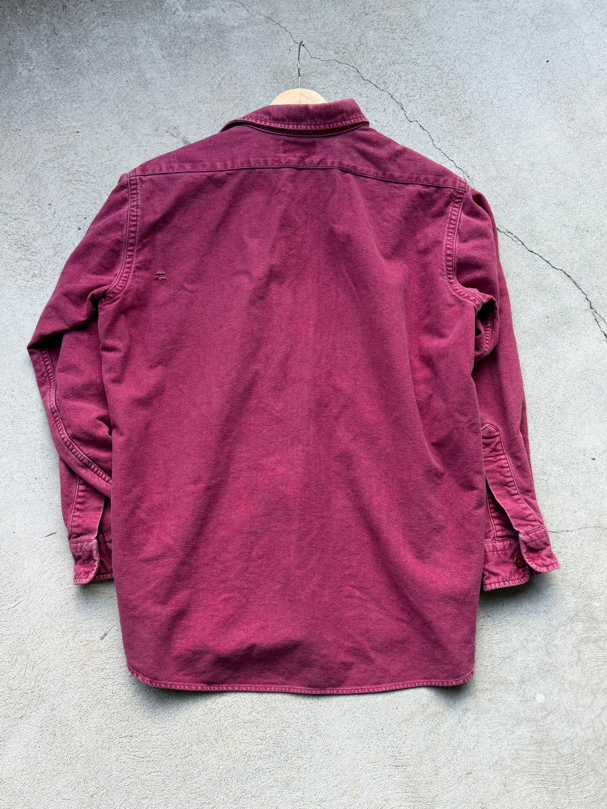 Vintage Chamois Shirt in WINE - S