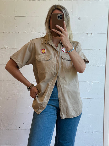 Vintage 70s Attendant Shirt "Ernie" - M