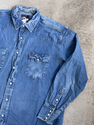 Vintage Wrangler Snap Chambray - XL