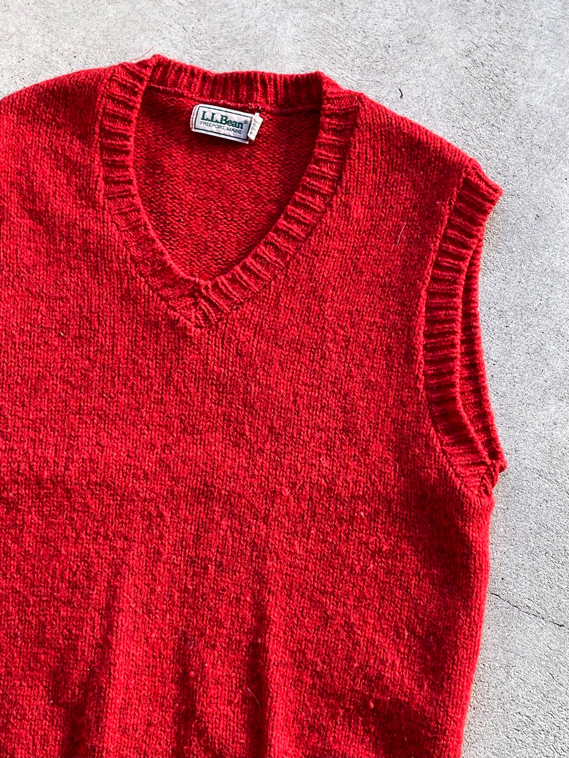 Vintage Wool Blend Sweater Vest RED - L
