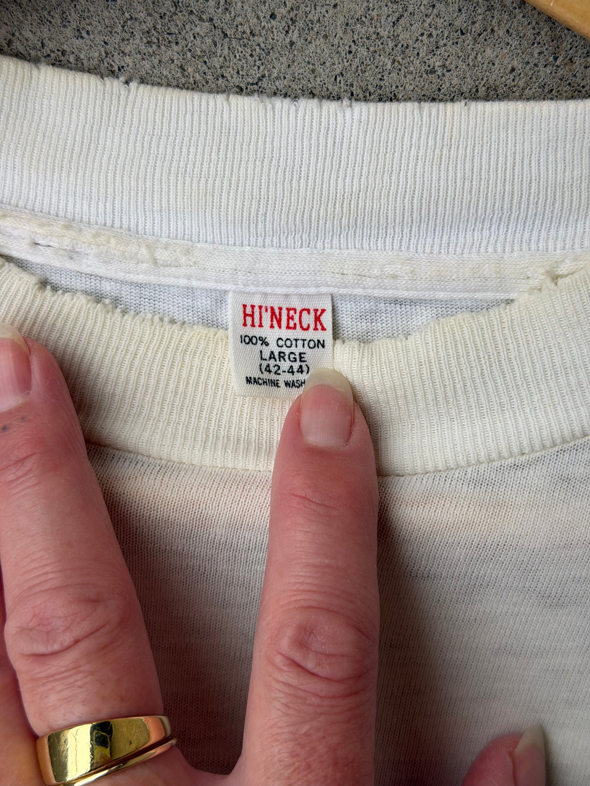 Vintage 1970s University of Washington Husky Ski Team Tee - L