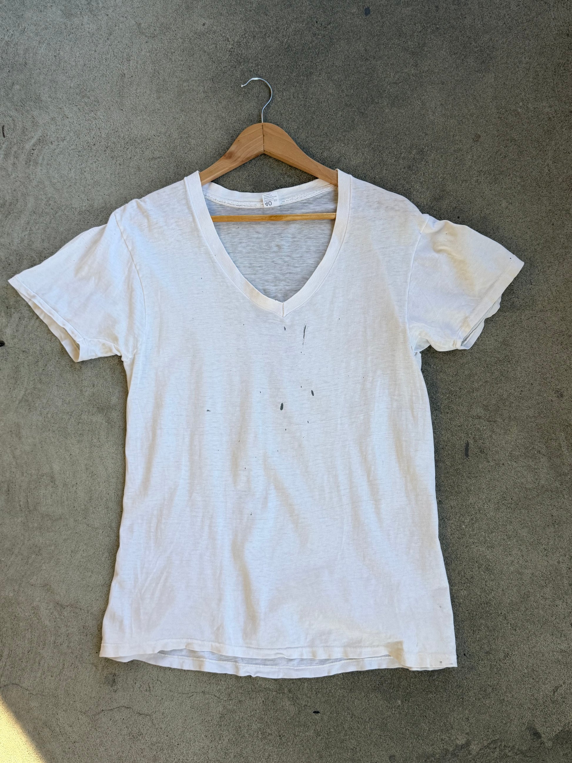 Vintage Soft V-Neck WHITE - M