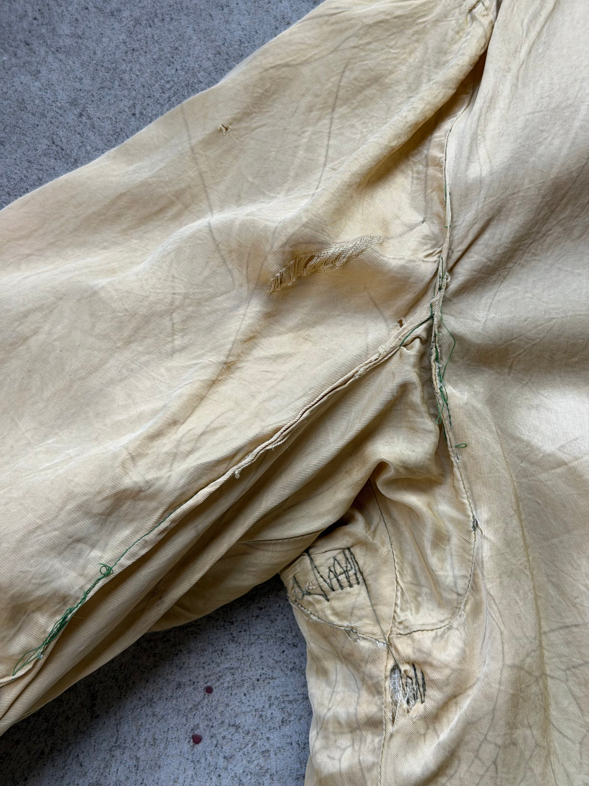 Vintage Reworked Military Frieze Liner ( TAN + CHECK ) - M