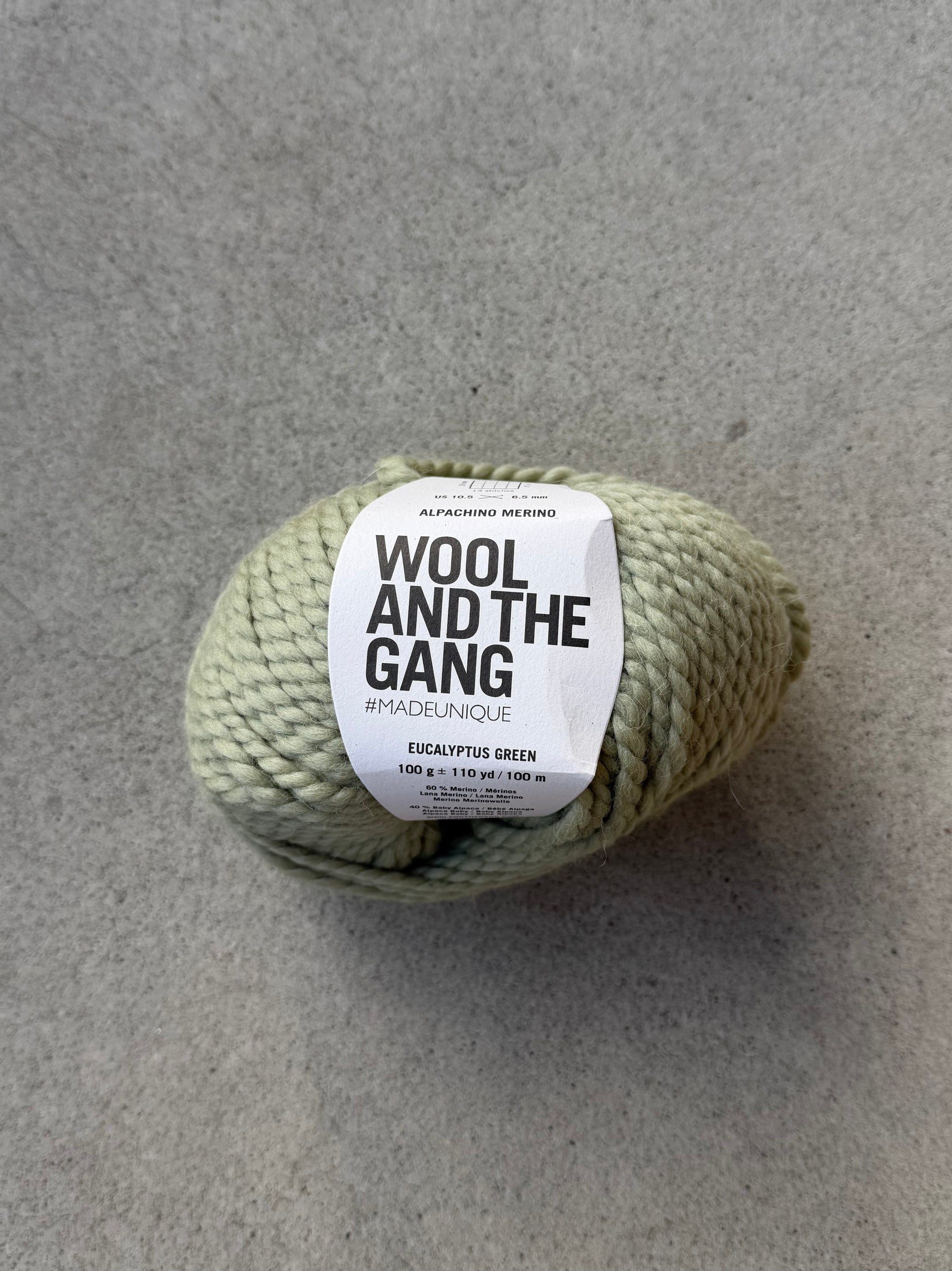WOOL AND THE GANG - Alpachino Merino ( Eucalyptus Green )