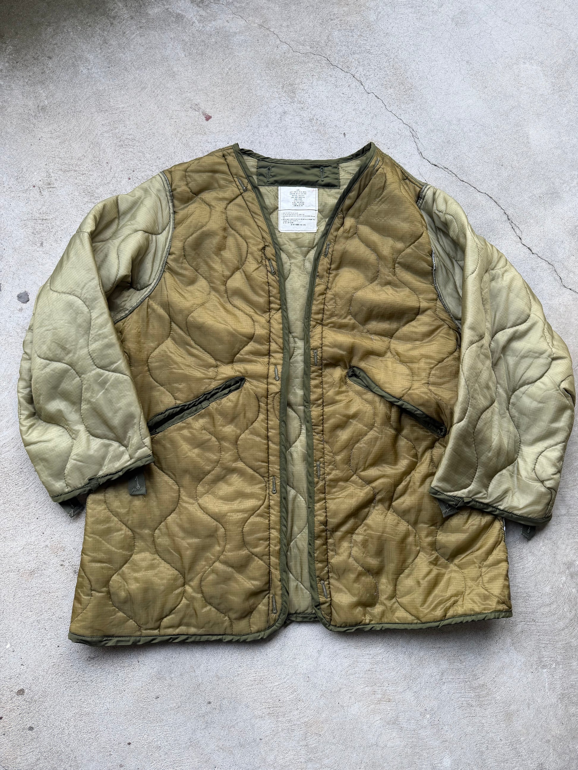 Vintage Military Parka Long Liner Jacket - L