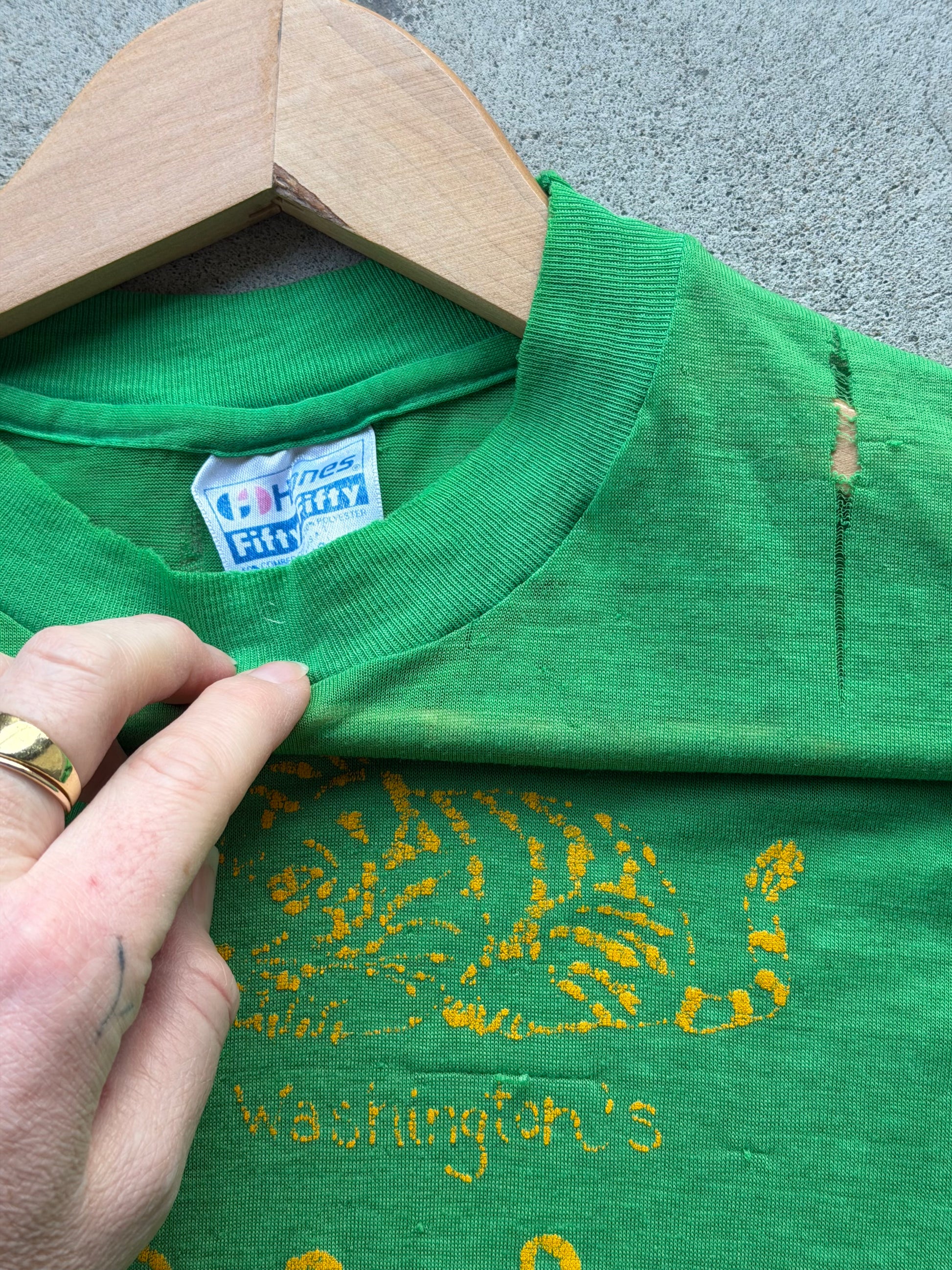 Vintage Paper Thin "Tiger Center" Tee GREEN - S