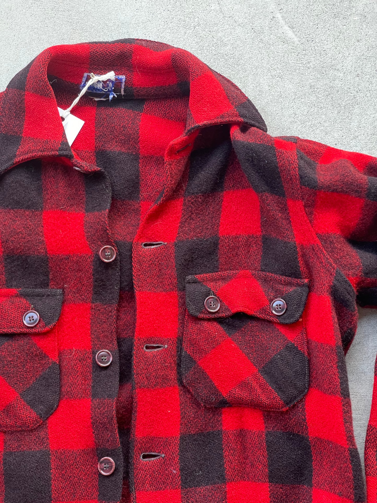 Vintage Buffalo Check Wool Camp Shirt - S/M