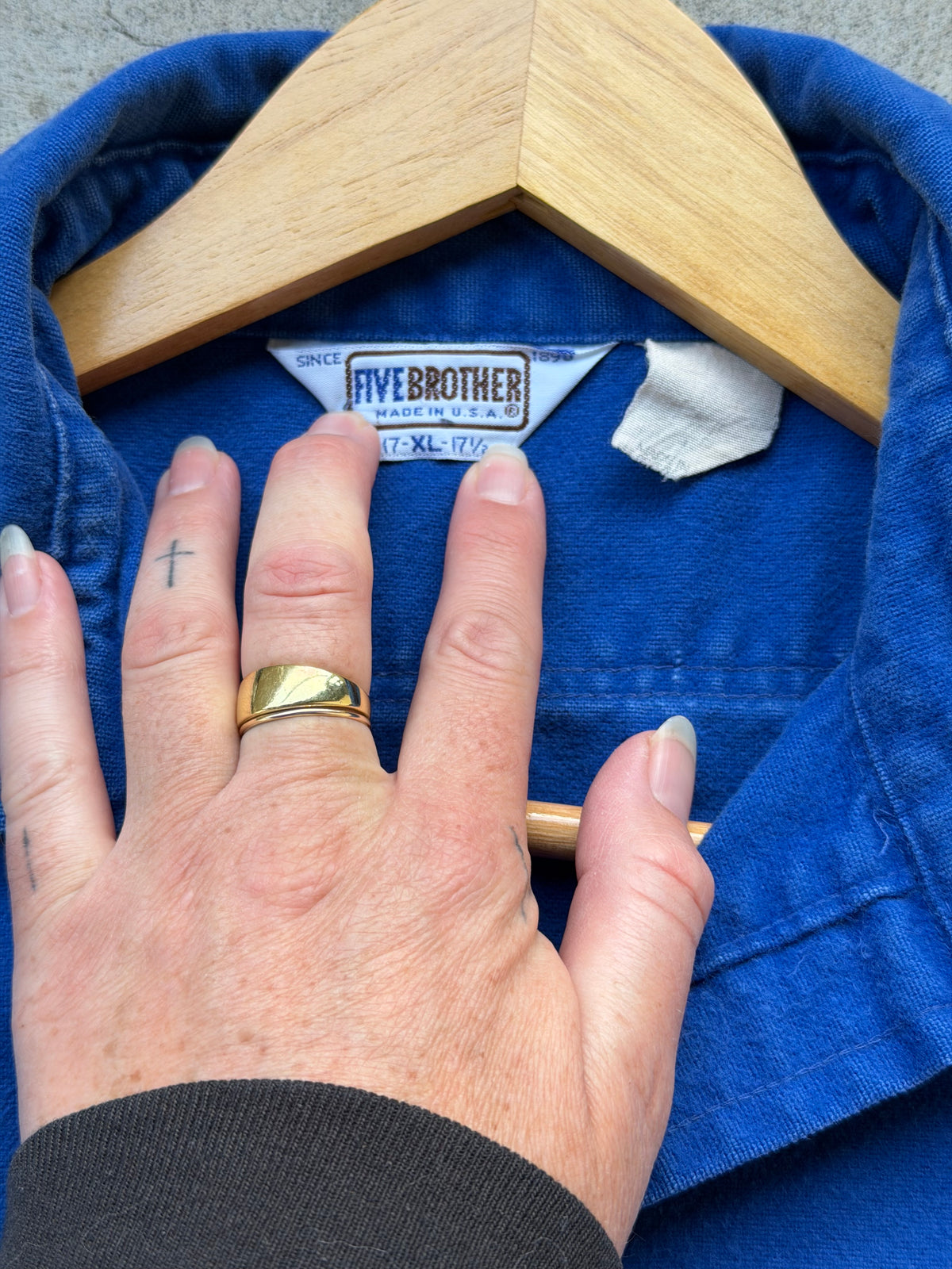 Vintage Chamois Shirt in COLBALT - M/L