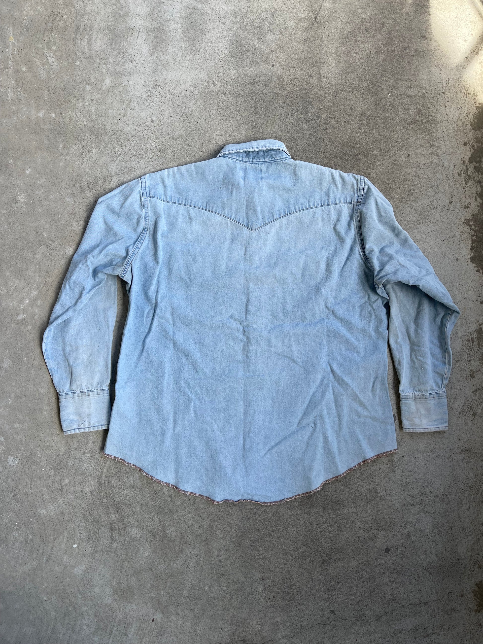 Vintage Wrangler Snap Chambray - XL