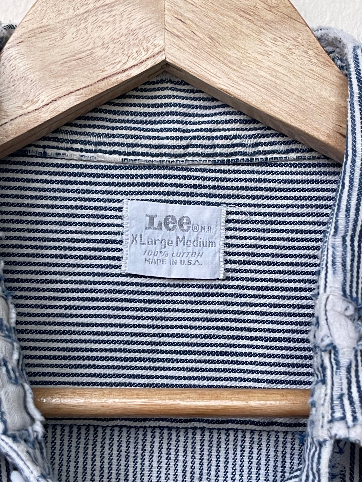 Vintage 60s Hickory Stripe Cotton Lee Shirt - L