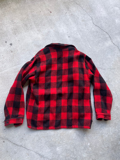 Vintage Buffalo Check Wool Camp Shirt - S/M