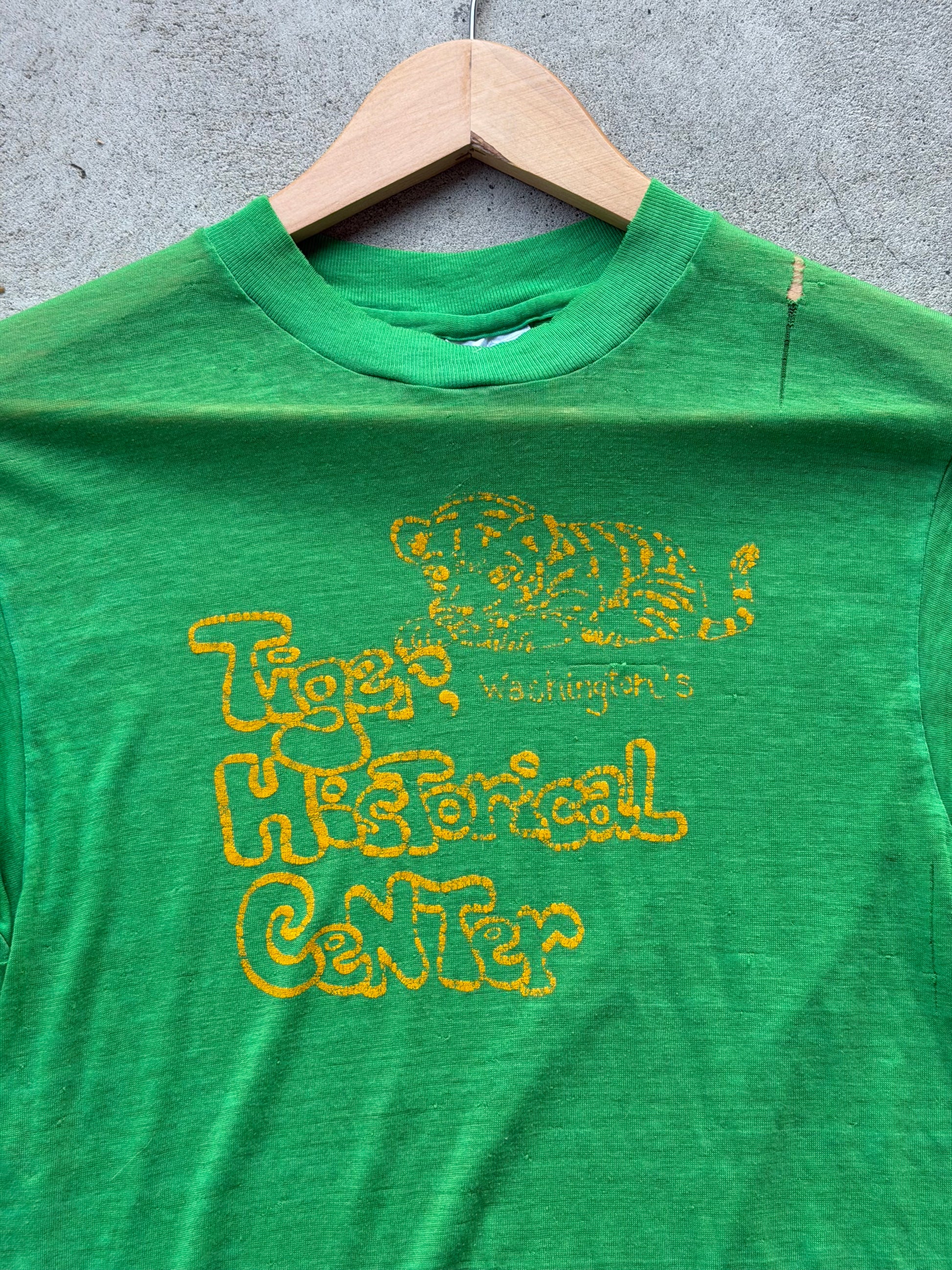 Vintage Paper Thin "Tiger Center" Tee GREEN - S