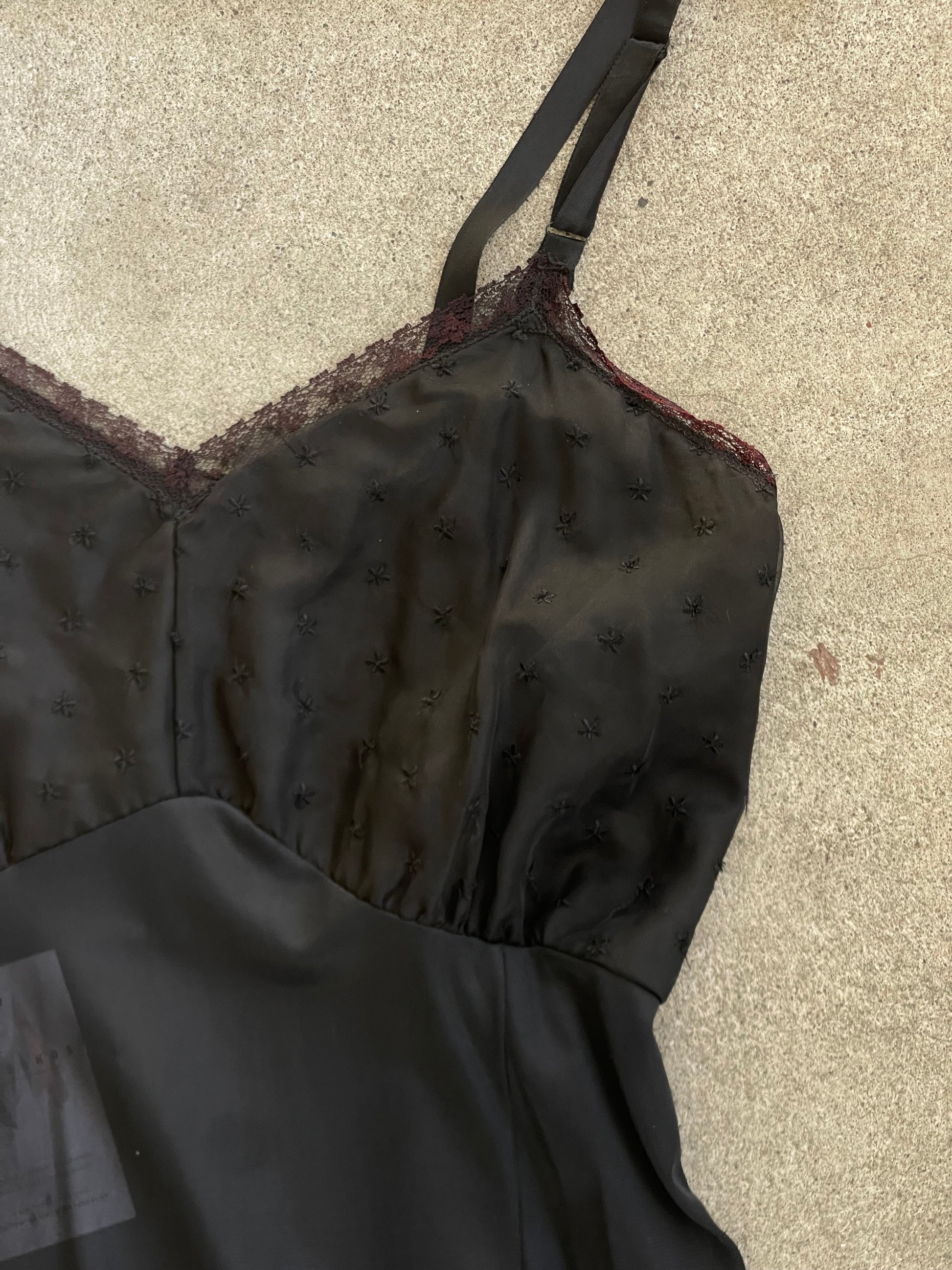Vintage Slip Dress BLACK 03 - S
