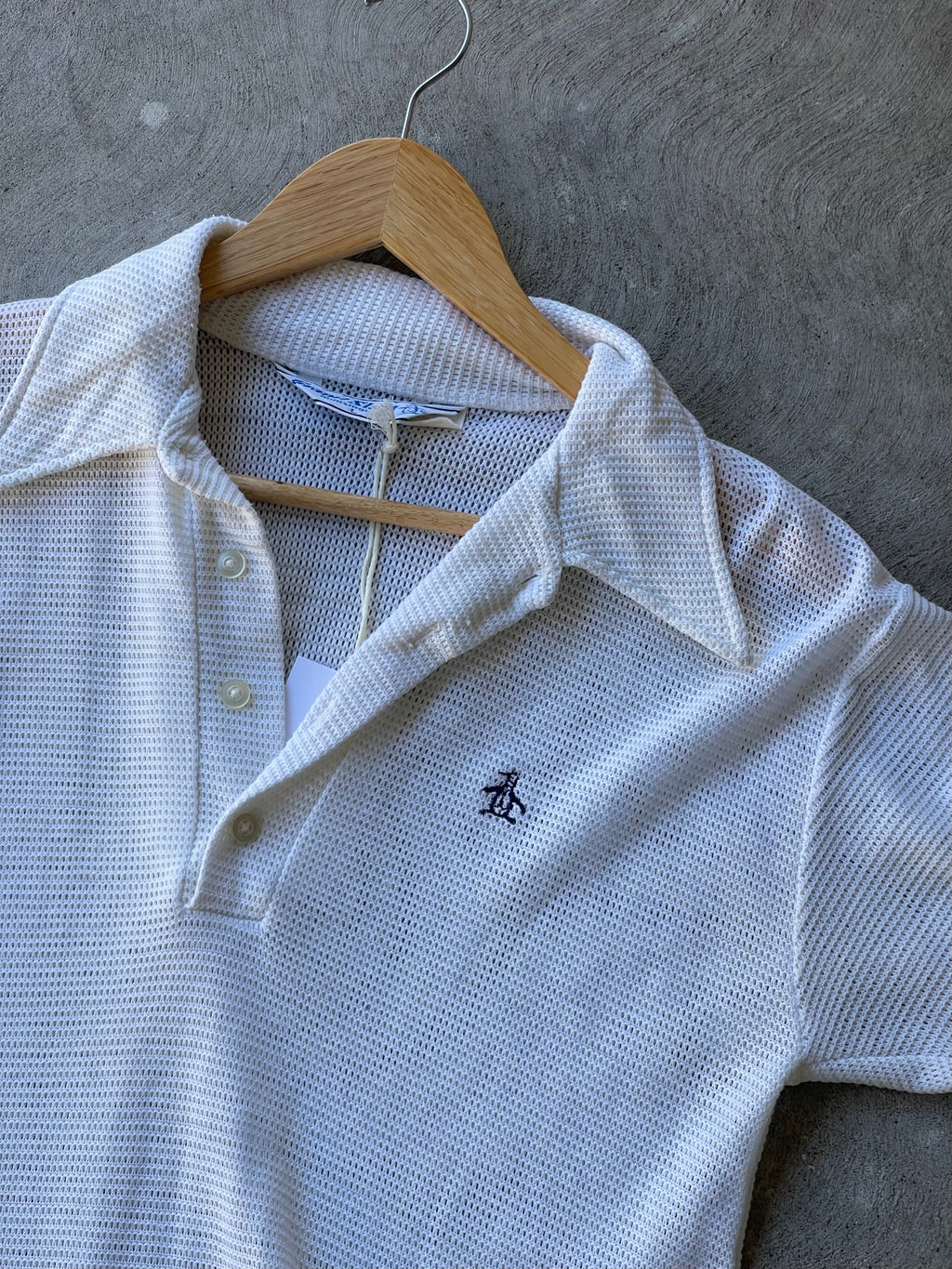 Vintage Mesh Polo WHITE - M/L