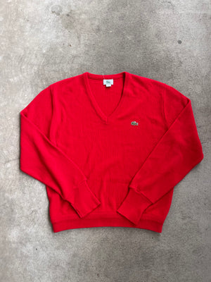 Vintage Dad Sweater in CHERRY RED - L