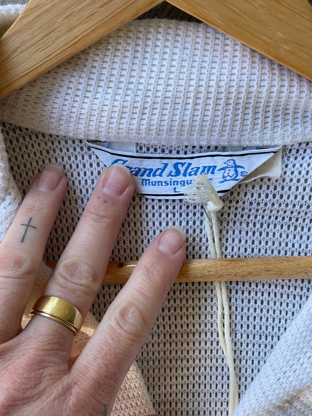 Vintage Mesh Polo WHITE - M/L