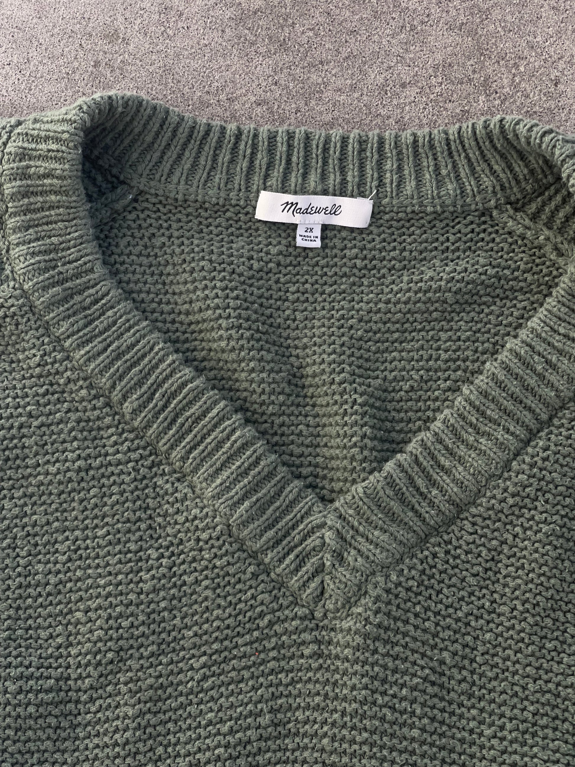 Preloved Overdyed Madwell Cotton Sweater - OS