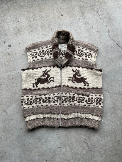 Vintage Wool Knit Sweater Vest - L