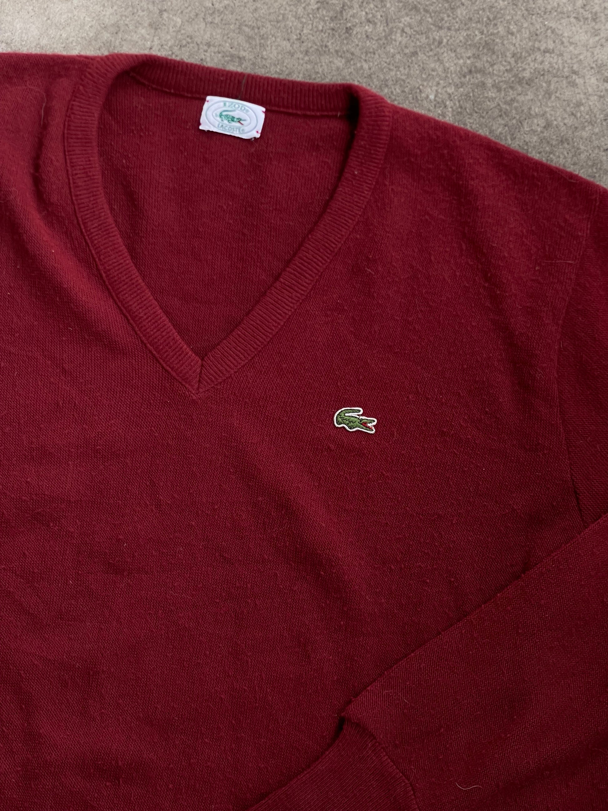 Vintage Dad Sweater in WINE - L