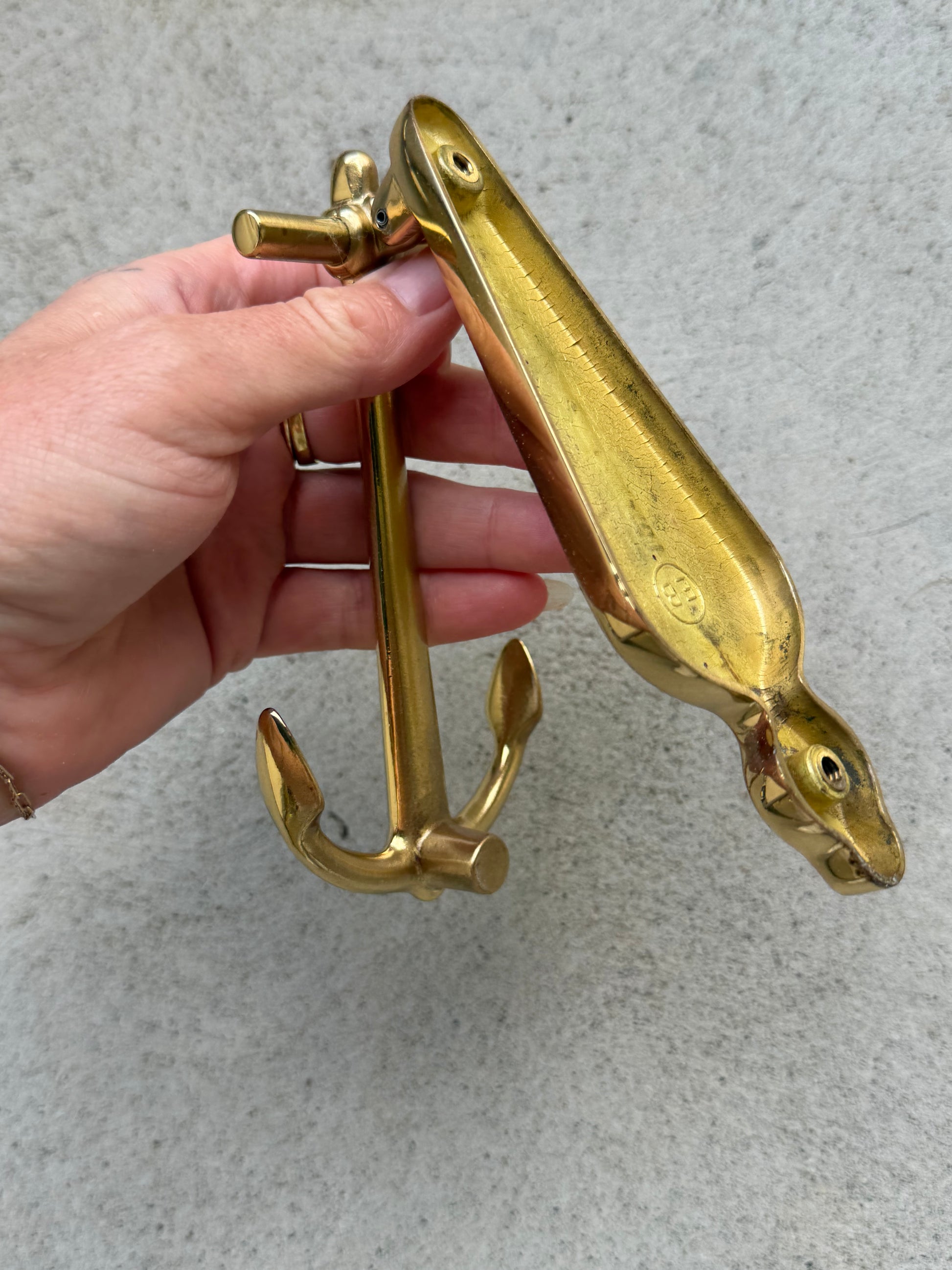 Vintage Anchor Brass Door Knocker *