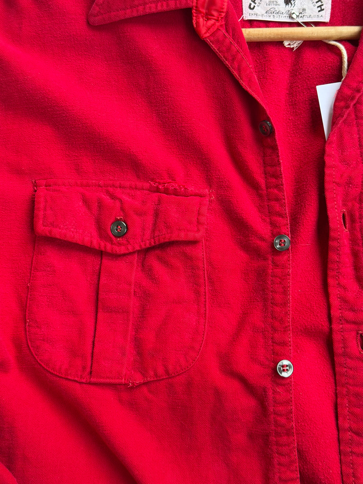 Vintage Chamois Shirt in RED - M