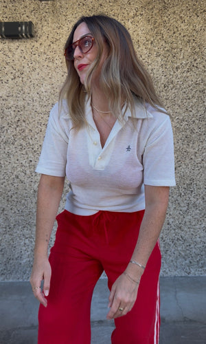 Vintage Mesh Polo WHITE - M/L