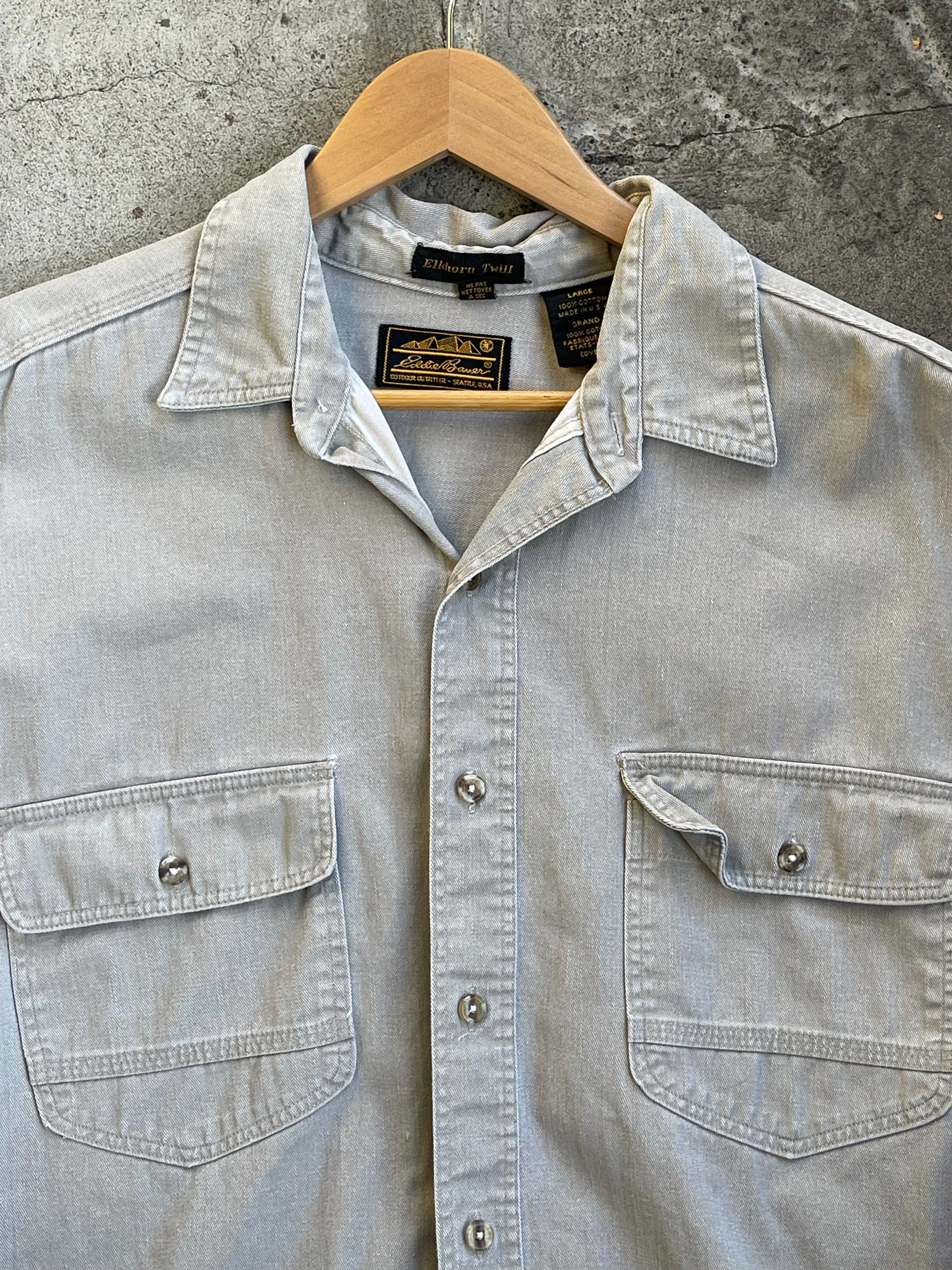 Vintage Eddie Bauer Cotton Twill Butto Up - L/XL