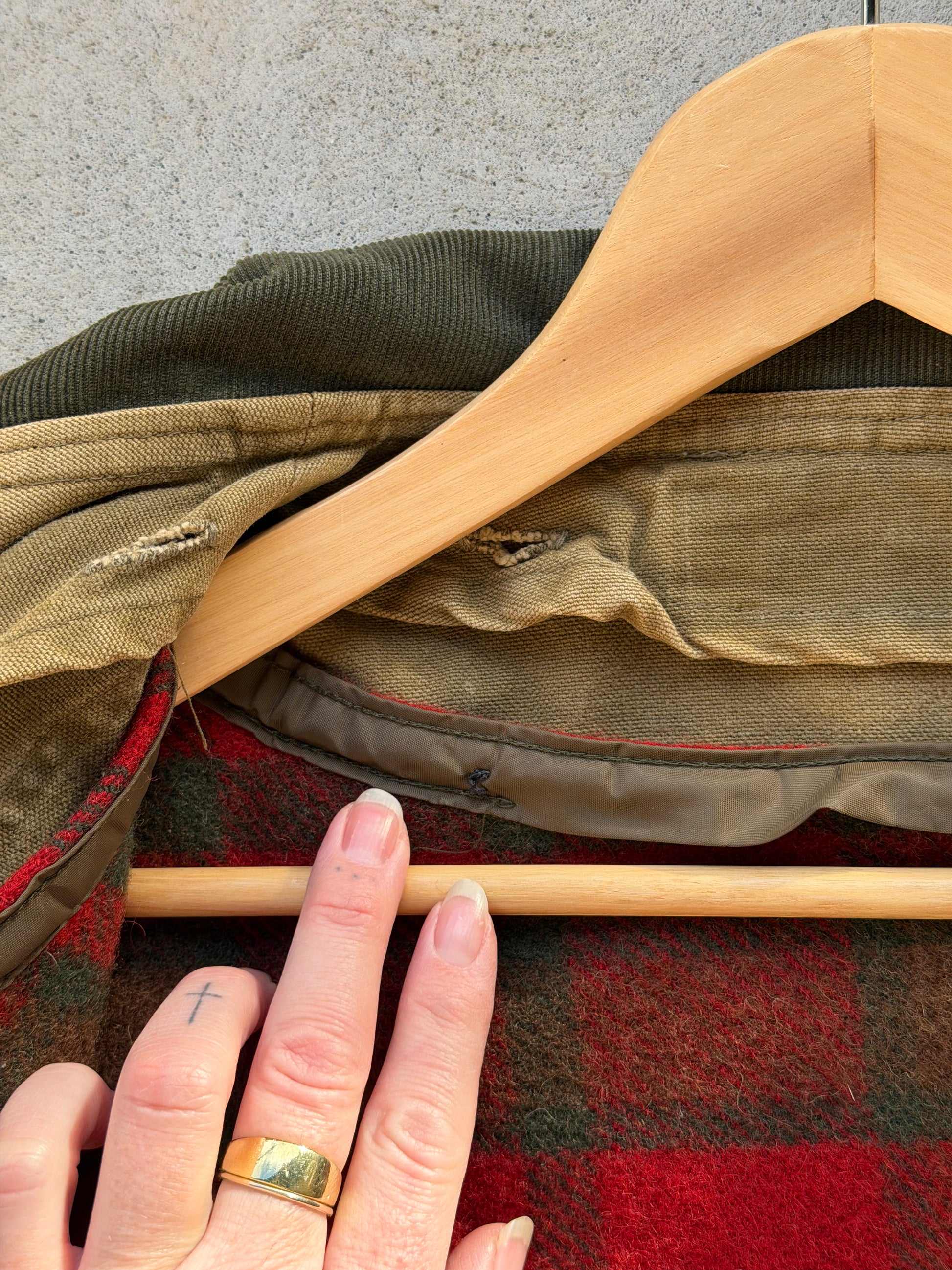 Vintage Blanket Lined Chore Coat - M