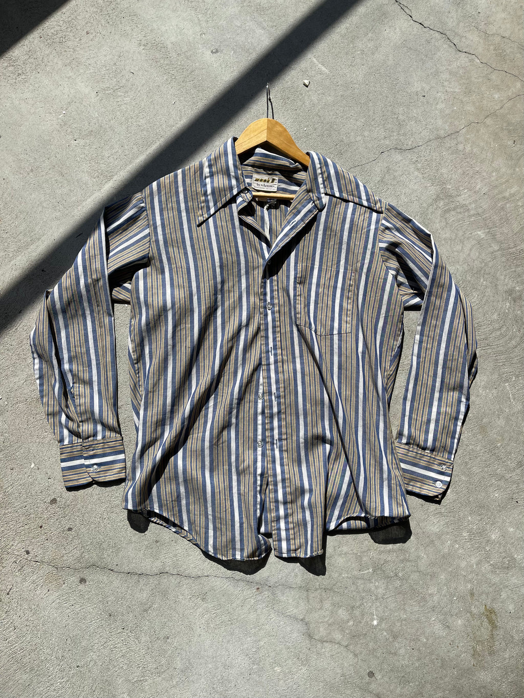 Vintage Stripe Button-Up Shirt - OS