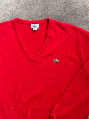 Vintage Dad Sweater in CHERRY RED - L