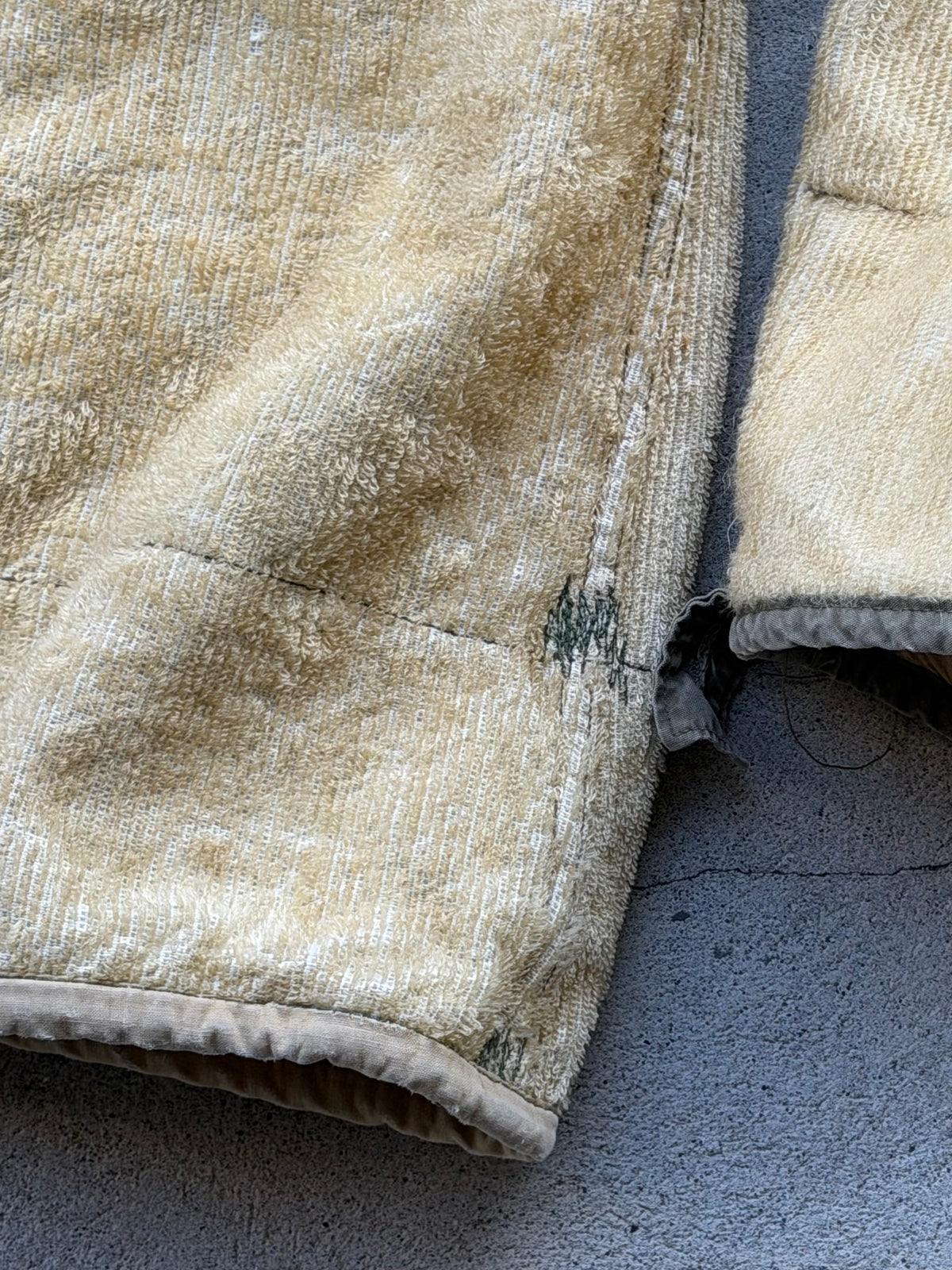 Vintage Reworked Military Frieze Liner ( TAN + CHECK ) - M