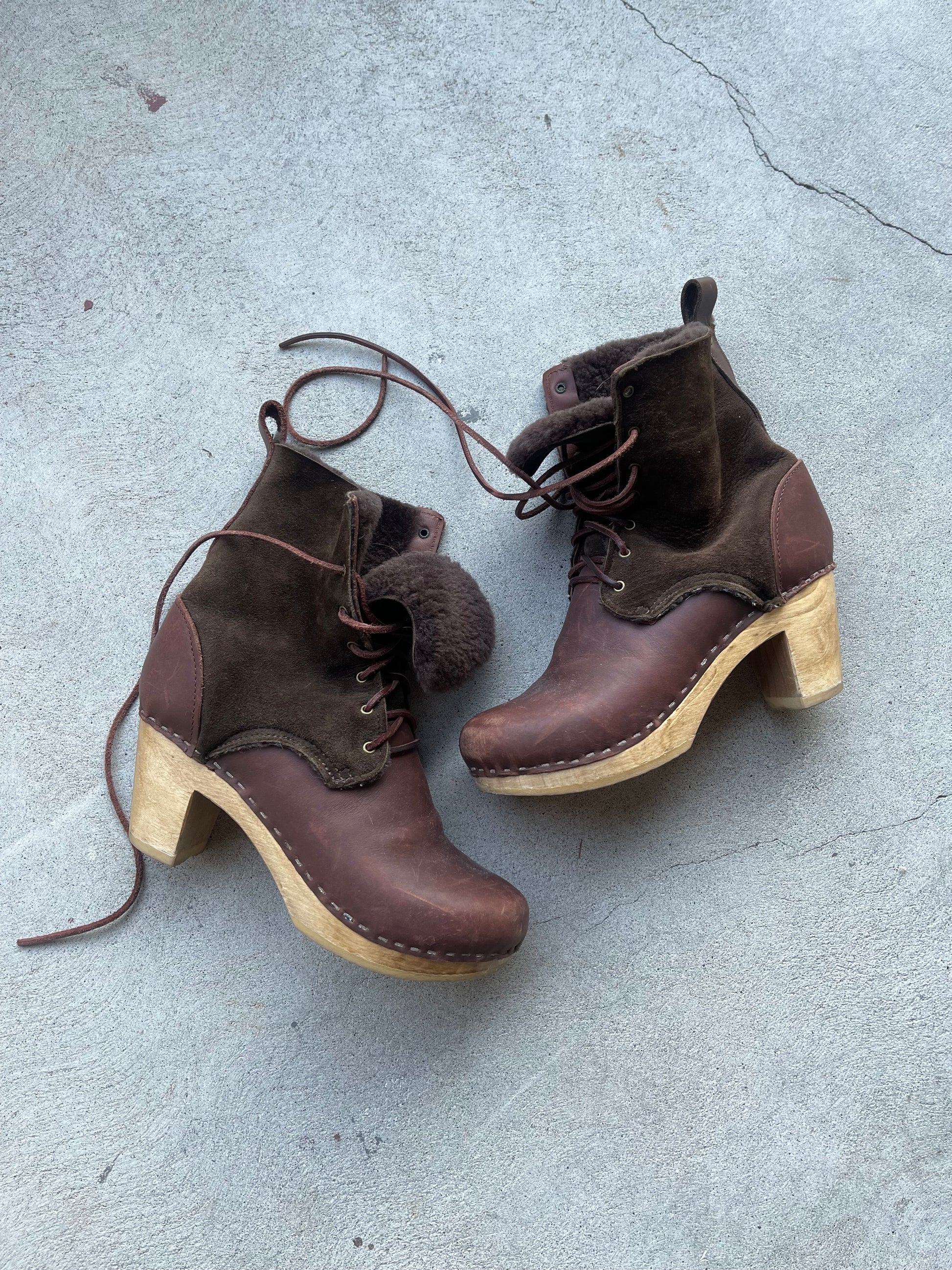 No 6 Shearling Clog Boots - 9 (40)