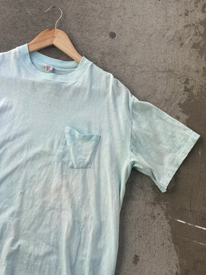 Vintage Pocket Tee - TEAL - M