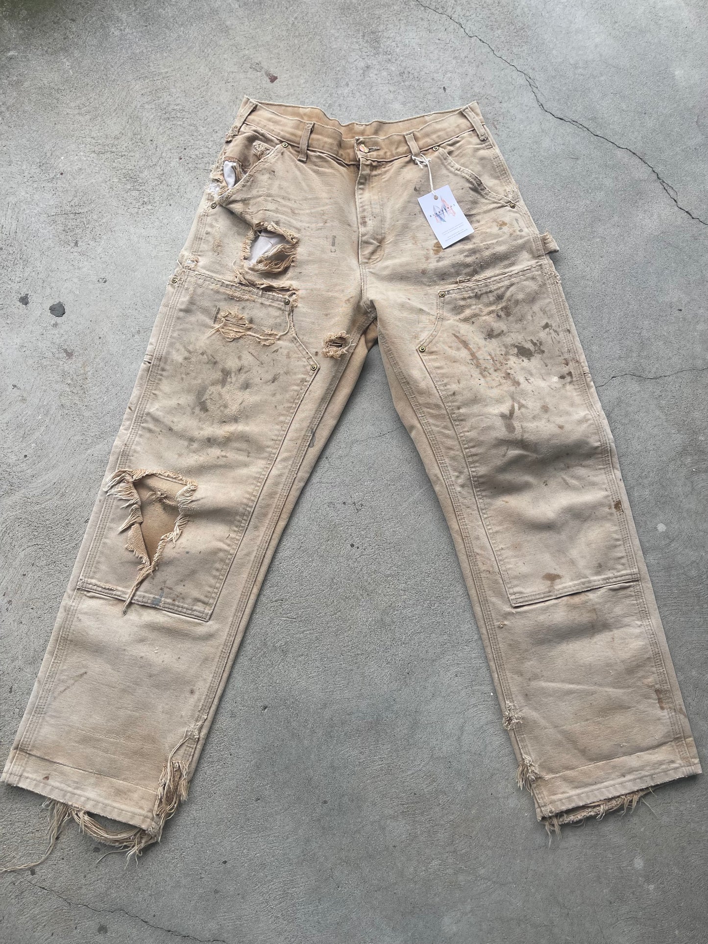 Carhartt Double Knee Canvas Workpant in TAN - 30" W