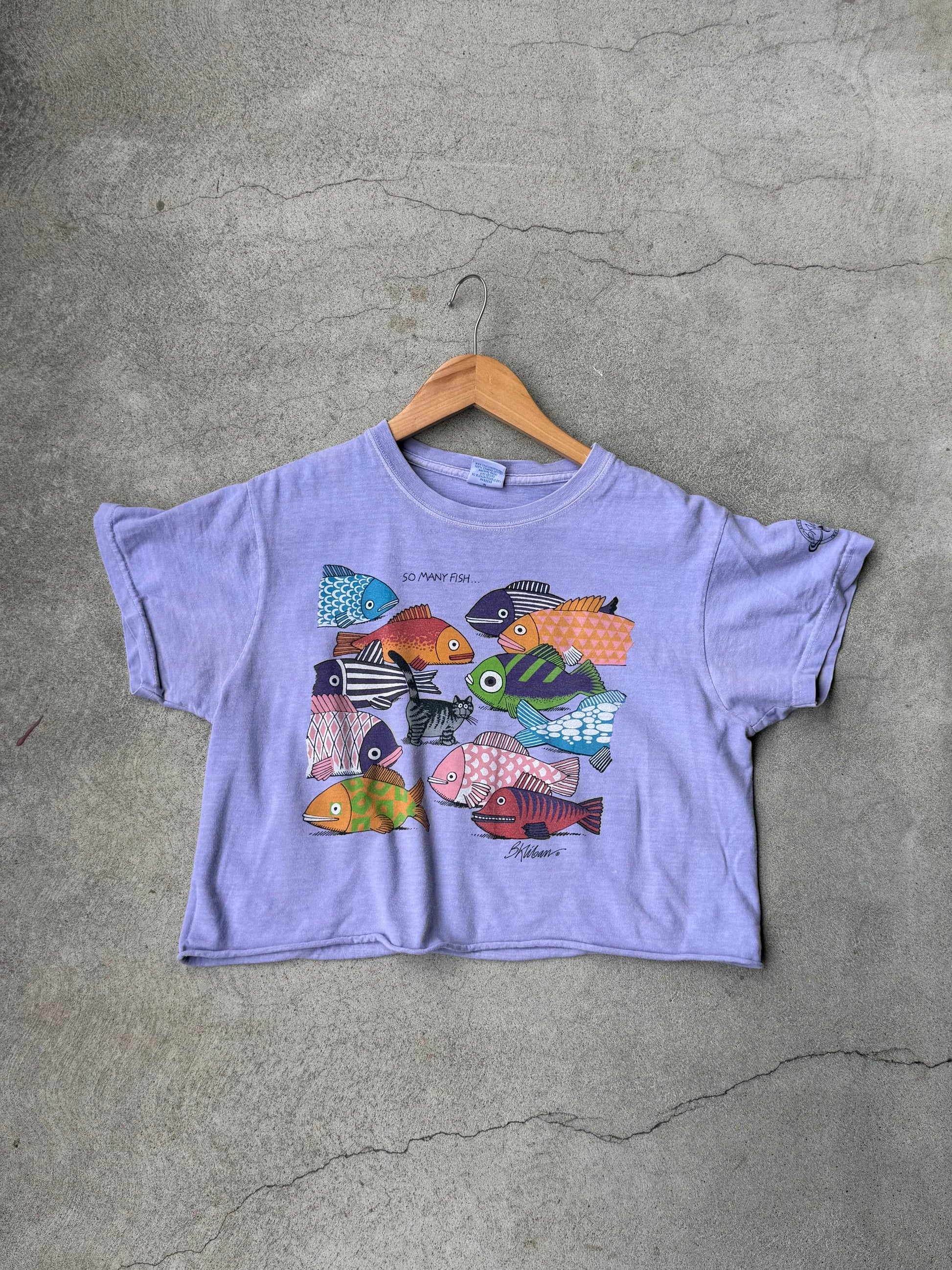 Vintage Crazy Shirt “So Many Fish” Cropped Tee - S/M