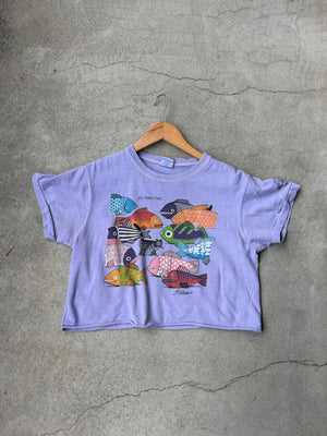Vintage Crazy Shirt “So Many Fish” Cropped Tee - S/M