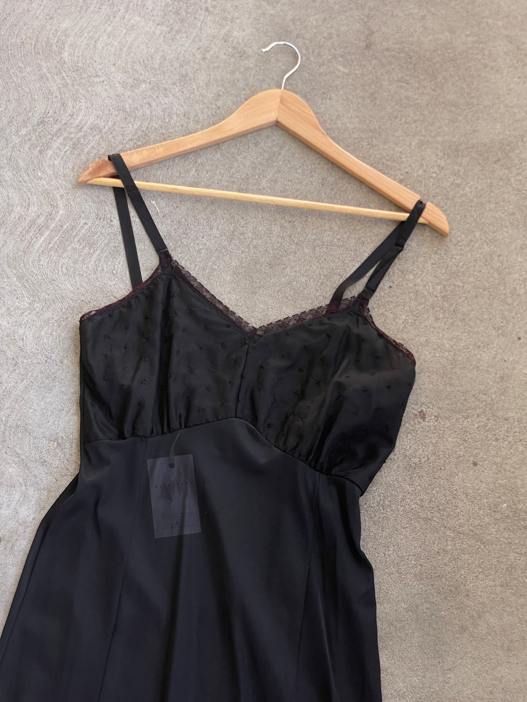 Vintage Slip Dress BLACK 03 - S