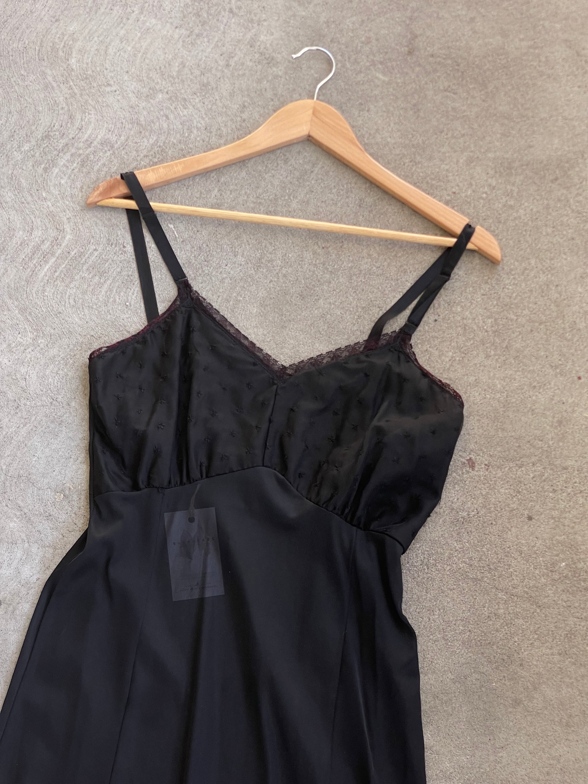 Vintage Slip Dress BLACK 03 - S