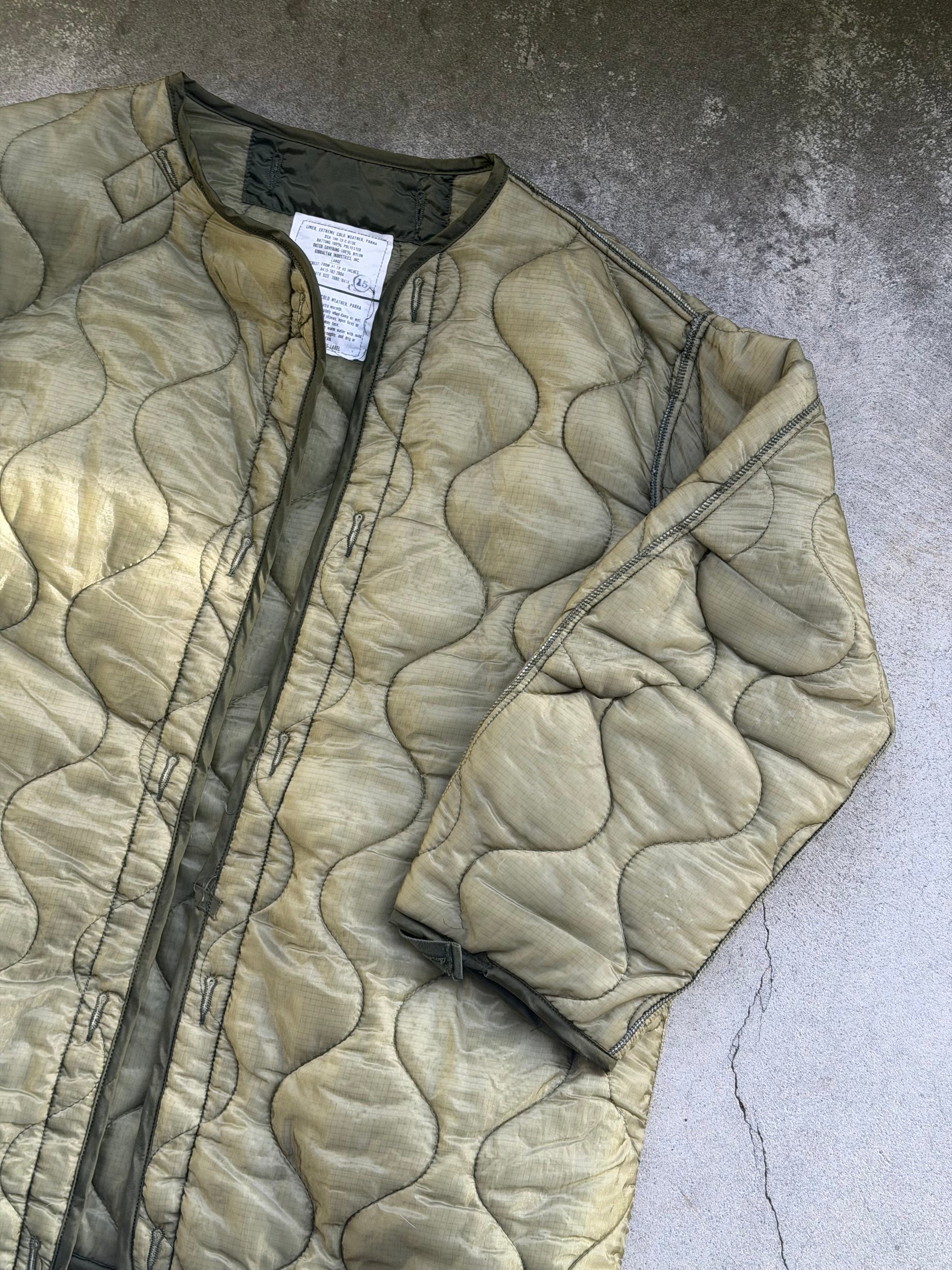 Vintage Military Parka Liner Jacket - XL