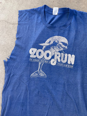 Vintage 80s Zoo Run Cut-off - S/M