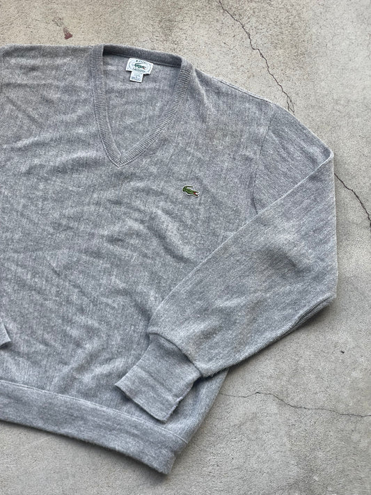 Vintage Izod Lacoste Sweater in GREY GREEN - L