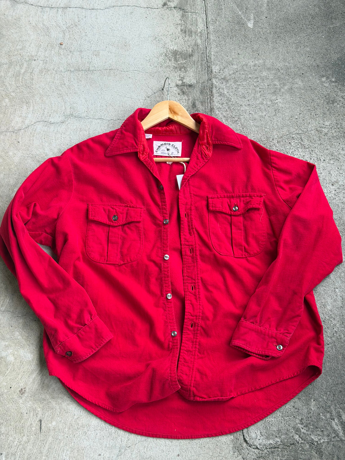 Vintage Chamois Shirt in RED - M