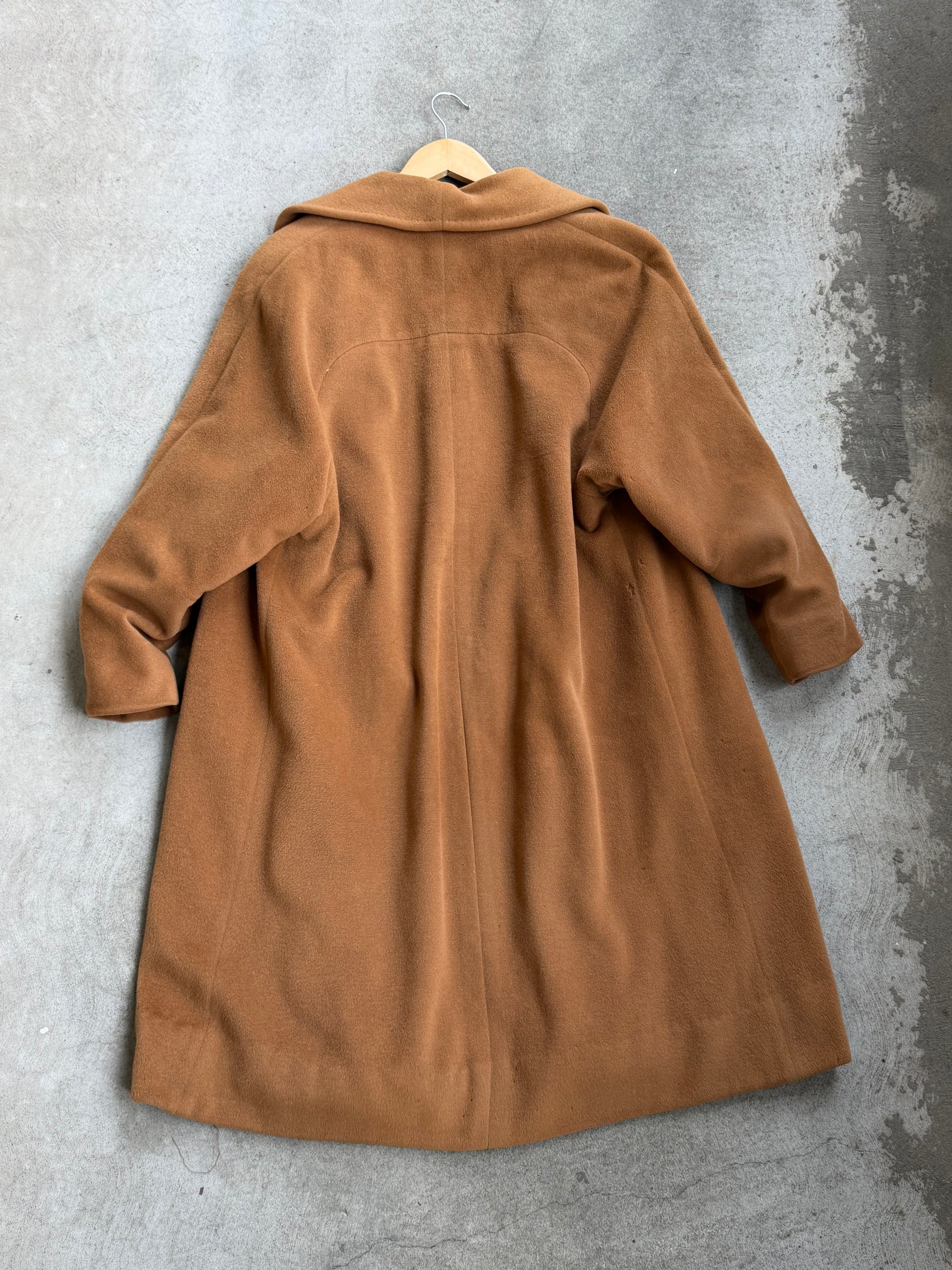 Vintage Wool Overcoat in Camel - S/M