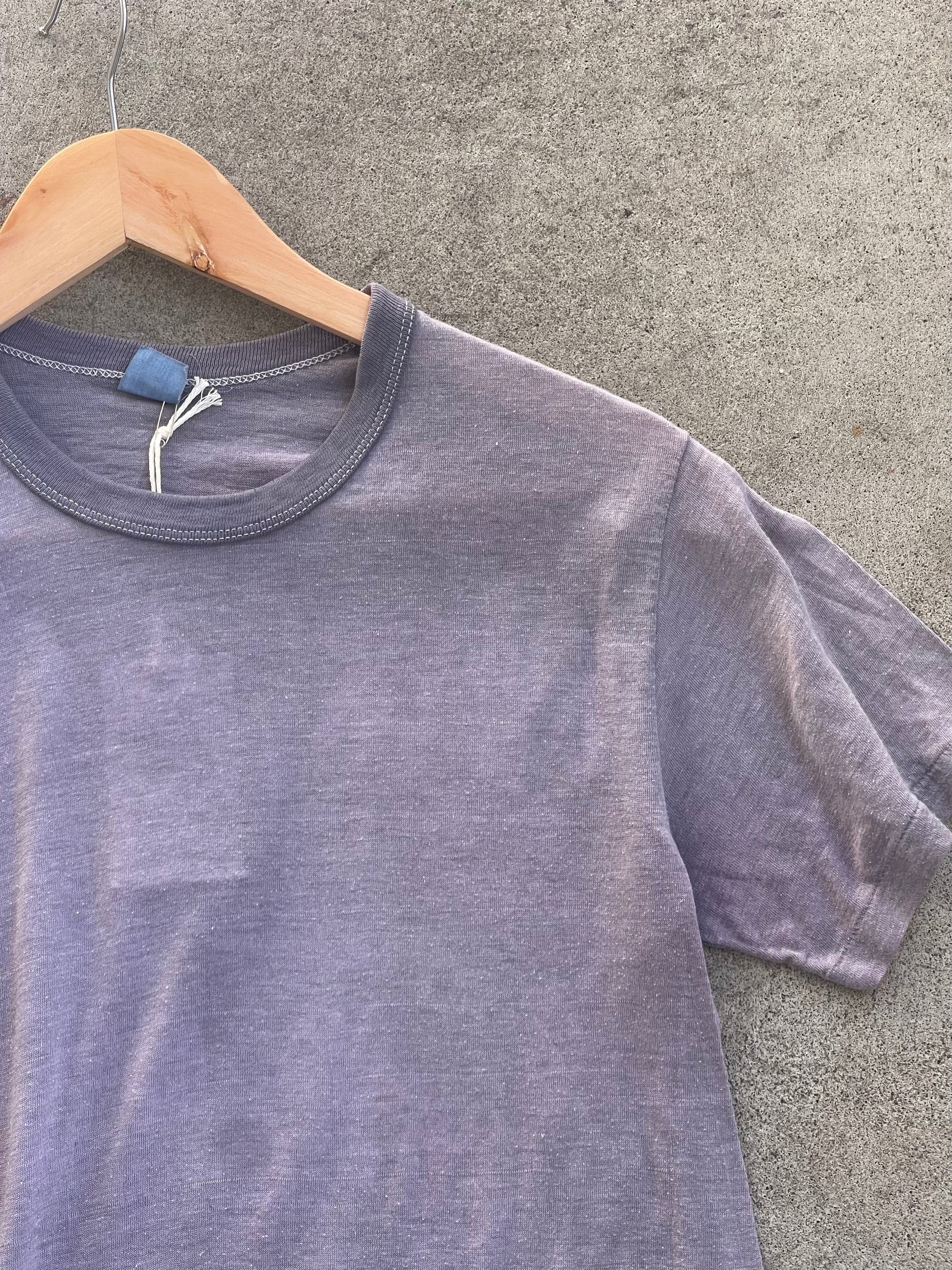 Vintage Paper Thin Crew Neck BLUE PURPLE - S